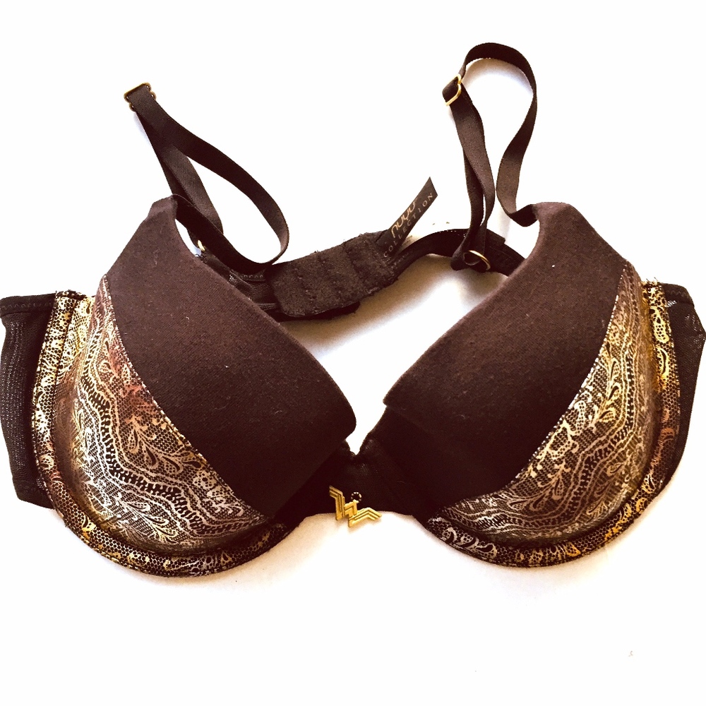 Wonder Woman SAMPLE SALE ITEM - black and gold bra
